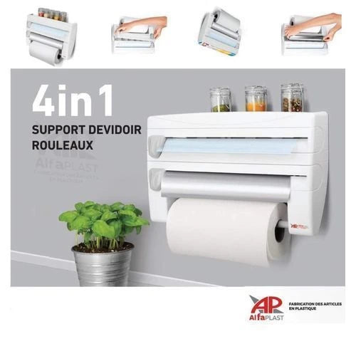 Plast Distributeur Papier De Cuisine 4En1