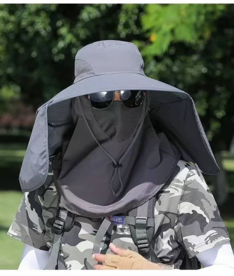 قبعة مضادة للشمس لحماية الوجه والرقبة من الشمس